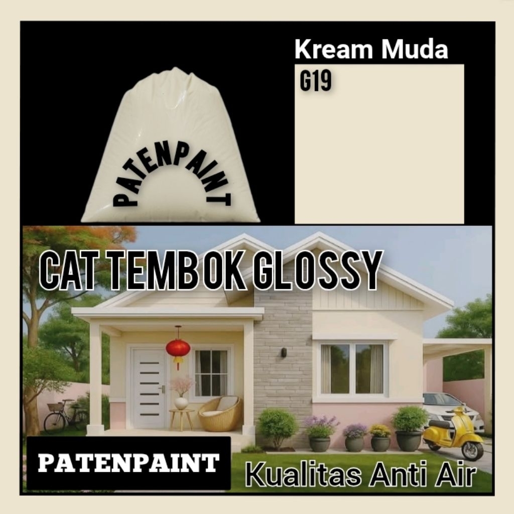 cat tembok glossy kream muda cat tembok mengkilap cat tembok anti air cat tembok berminyak