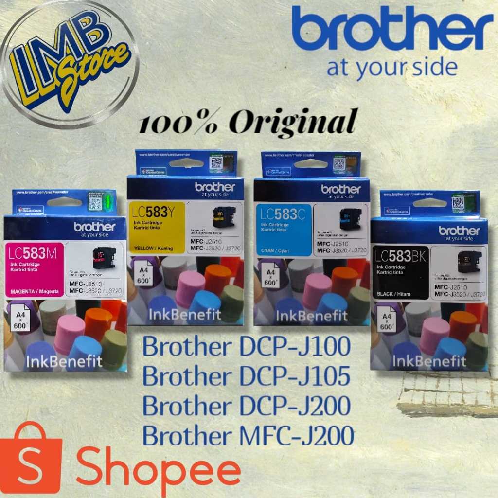 Tinta Brother LC-583 MFC-J3520/MFC-J3720/MFC-J2510 Black Colour Original