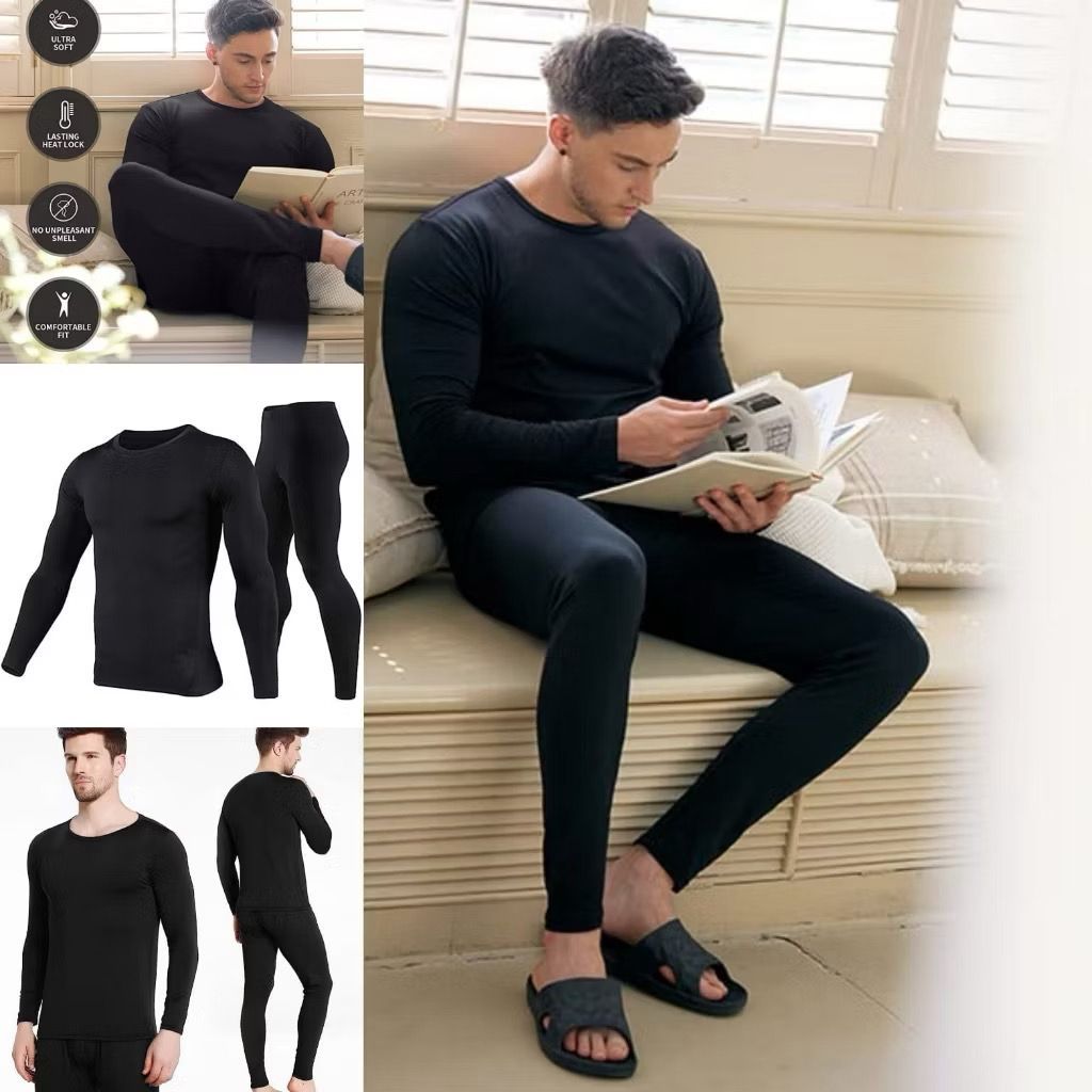 Ladice - One Set Longjohn Pria Ultrawarm Premium / Setelan Baju Musim Dingin Pria Set