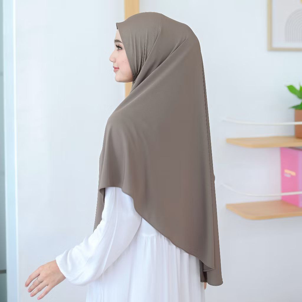 BERGO SYRIA MALAY NON PED XXL JERSEY PREMIUM / JILBAB INSTAN MALAYSIA SIRIA DAILY TANPA PET JUMBO / 