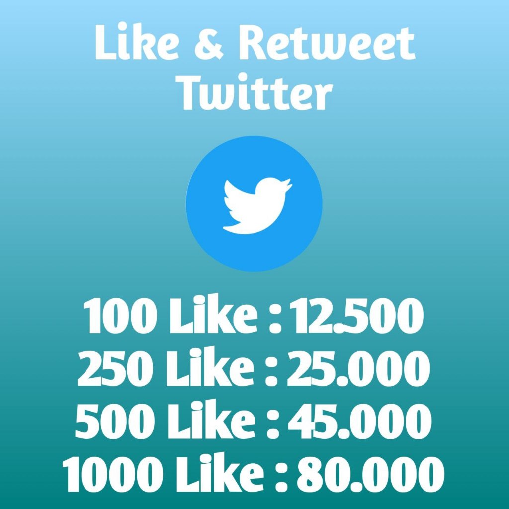 LAYANAN LIKE & RETWEET TWITTER PERMANEN TERMURAH