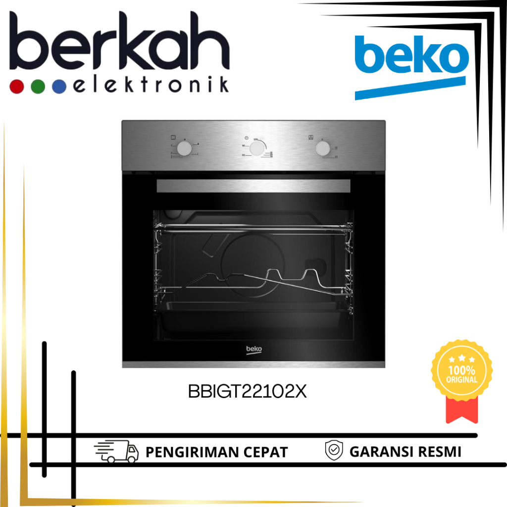 BEKO Built In Oven Tanam Gas 66 Liter - BBIGT22102X