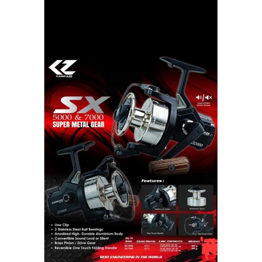 Reel Pancing Kamikaze SX 5000 7000