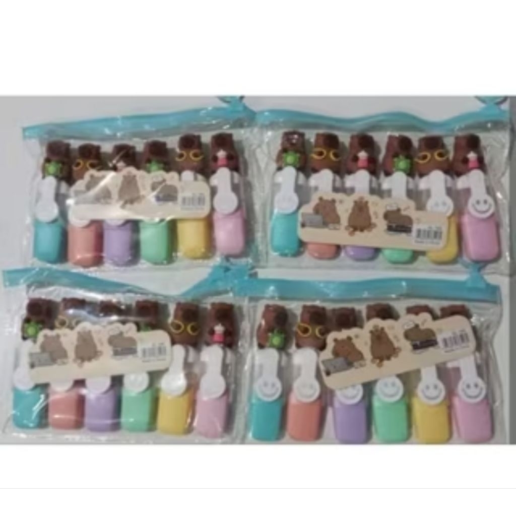 

Stabilo Labubu 6pcs || Highlighters Labubu || Cute Stabilo Capybara || Mini Stabilo Lucu Lotso Mario Ubur-ubur