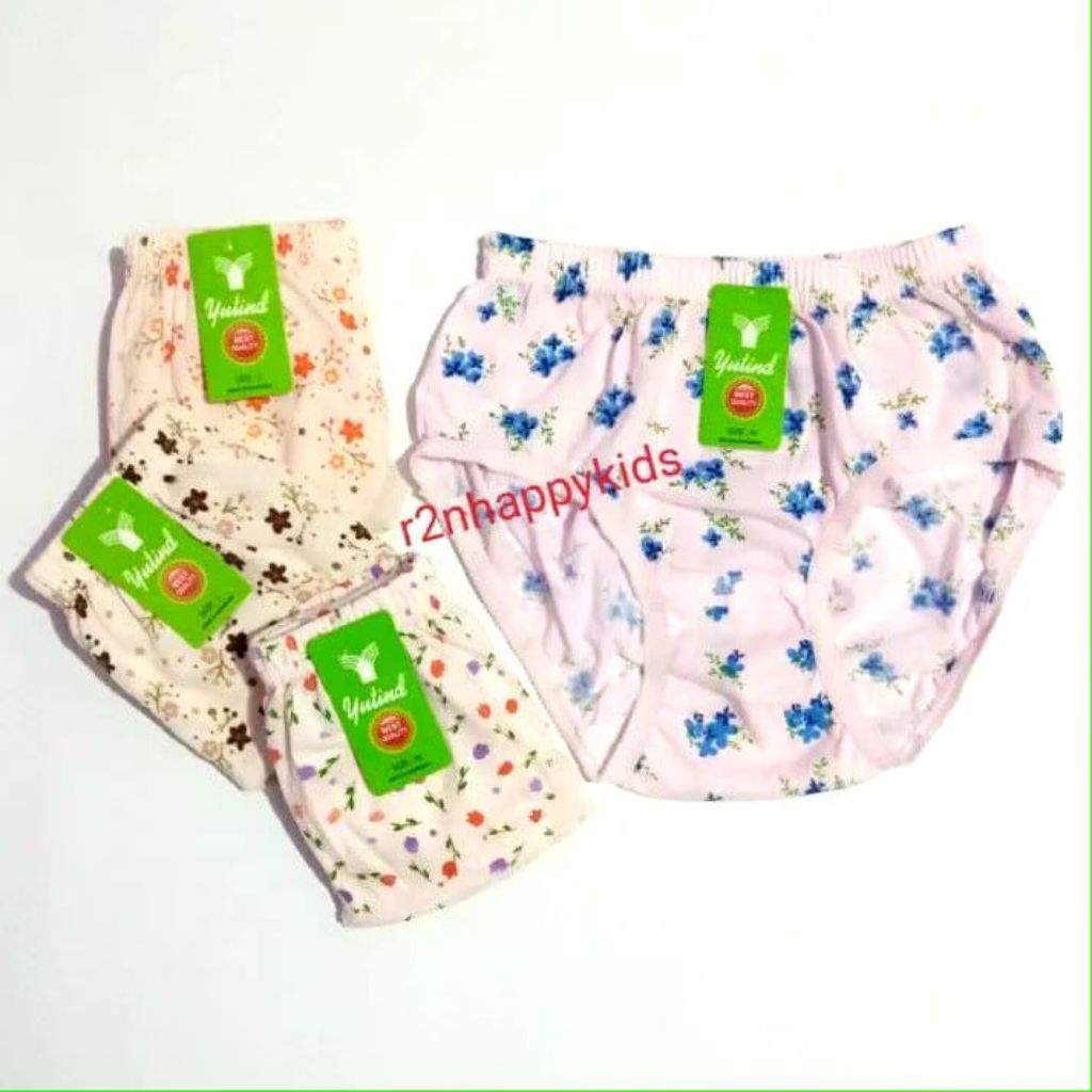 ( 3 Pcs ) Celana Dalam Wanita Yutind | Cd Wanita Motif Bunga