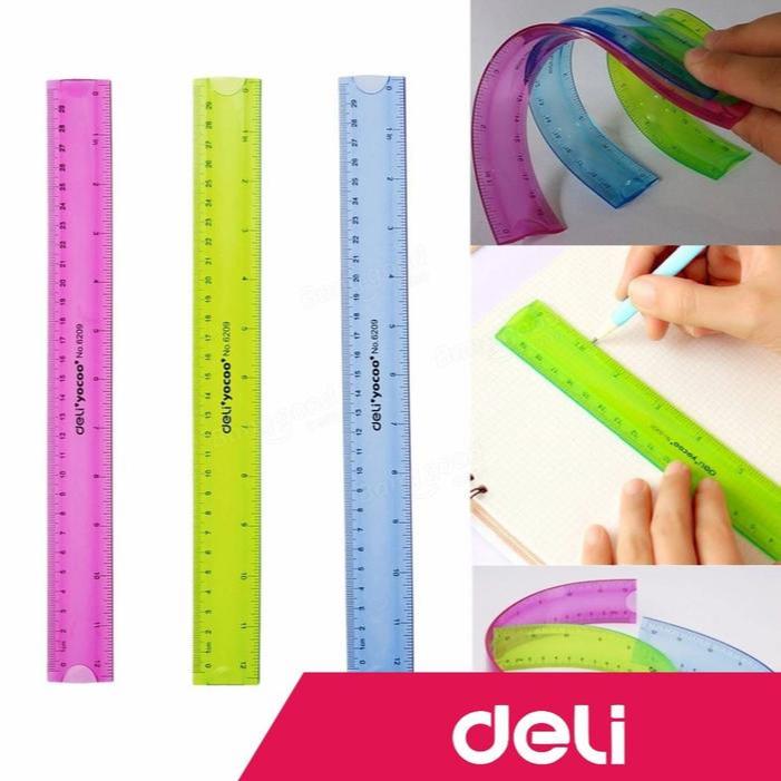 

PENGGARIS MISTAR FLEXIBLE LENTUR 30 CM DELI 6209 WARNA LUCU FLEKSIBEL