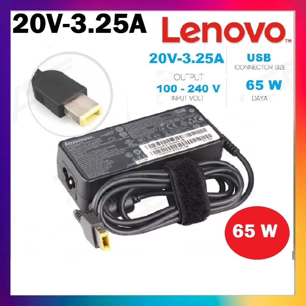 Adaptor Cas Charger PC All In One AIO Lenovo A340-24IWL 20V-3.25A USB