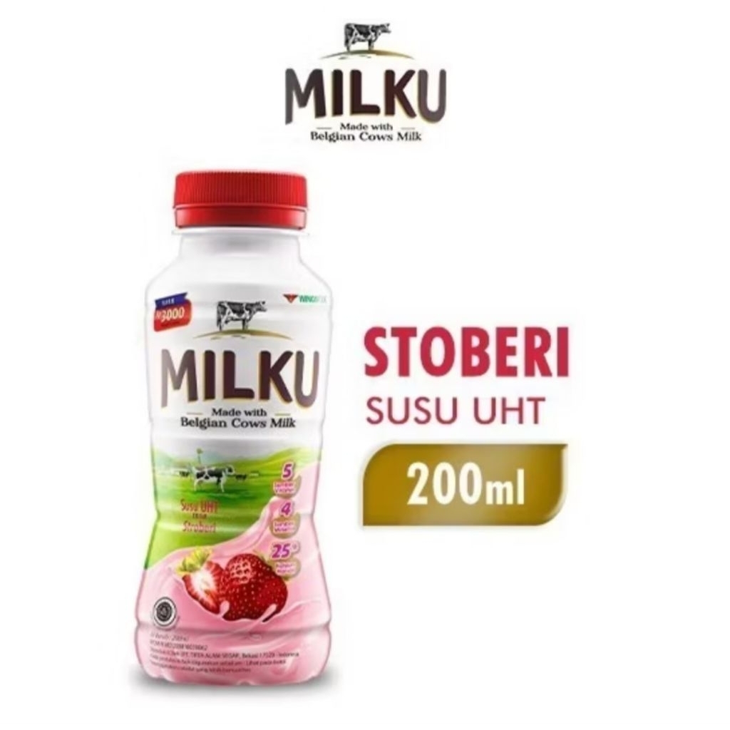 

MILKU STRAWBERY 1 KARTON 200ML X 12