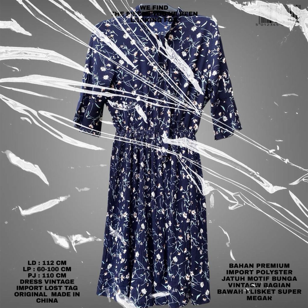 KOREAN DRESS PREMIUM IMPORT/DRESS KOREAN LOOK/DRESS PLISKET BUNGA KOREAN STYLE/DRESS MEGAR PLISKET B