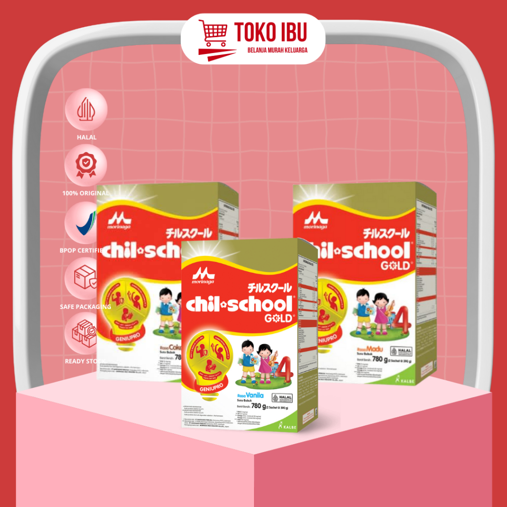 

Morinaga Chil-school 4 Gold Susu Bubuk Pertumbuhan Anak 3-12 Tahun 800gr Rasa Madu Cokelat Vanilla