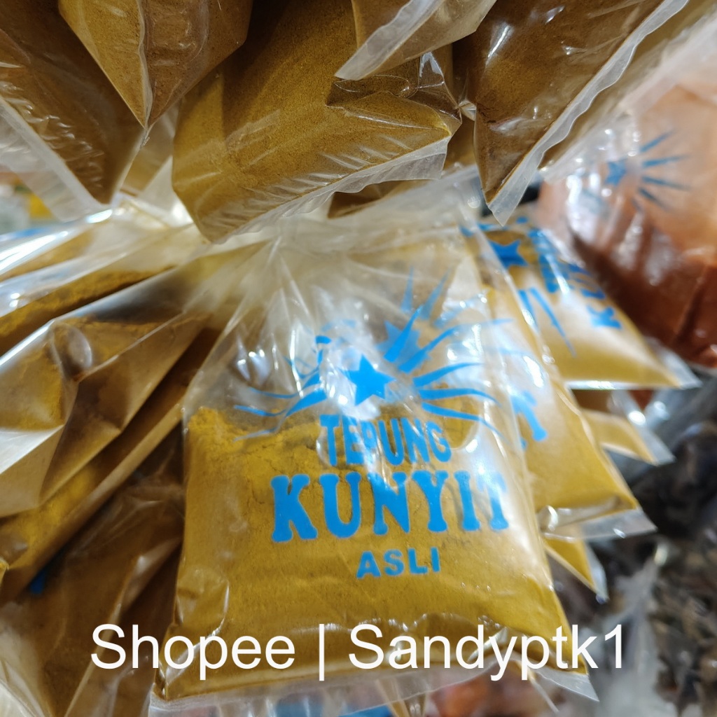 

Bubuk Kunyit Kunir Kuning Asli Murni Rempah Curcuma longa Turmeric Powder