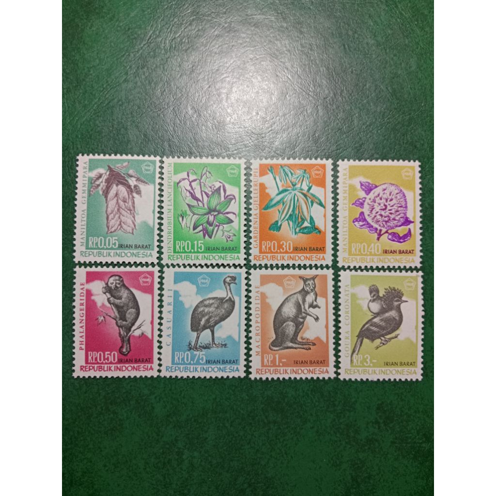 

Prangko Irian Barat 8 Pcs Flora dan Fauna tahun 1968 UN USED