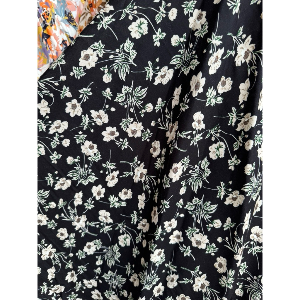 kain katun rayon premium-rayon viscose-motif kembang-rayon meteran