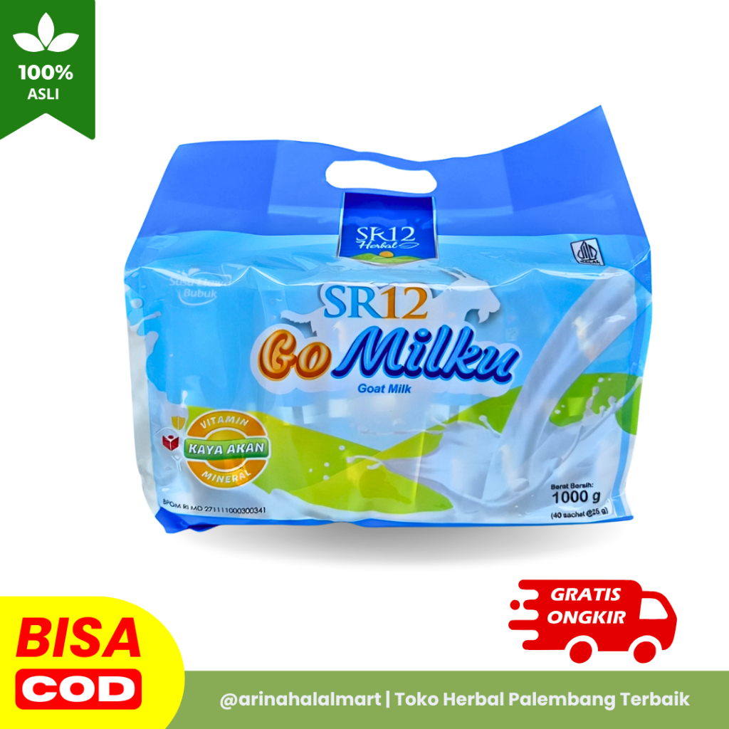 

SR12 Go Milku Susu Kambing 1 Pack Isi 40 Sachet 1000g