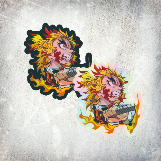 

STICKER HOLOGRAM ANIME RENGOKU KYOJIRO PILAR HASHIRA DEMON SLAYER/KIMETSU NO YAIBA