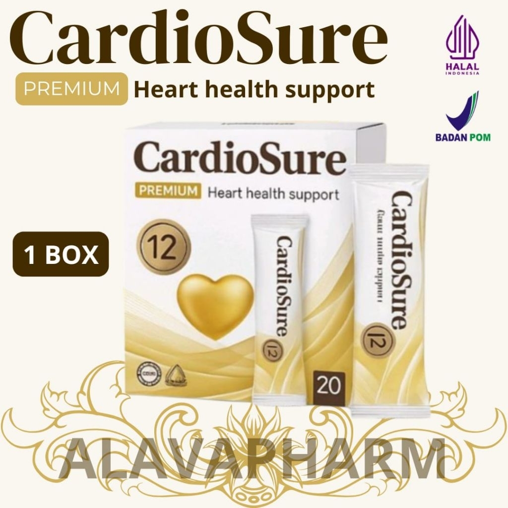 

COD 1 BOX - Cardiosure Premium Asli 100% Milk Susu Obat Hipertensi Mensehatkan Jantung Kolesterol 12 Sachet Original BPOM