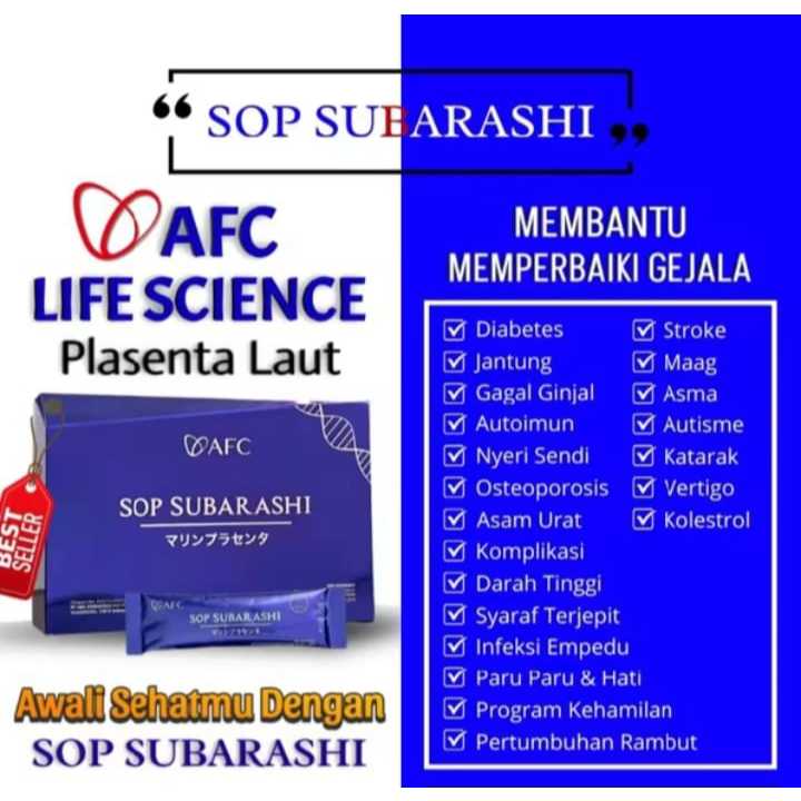 SOP SUBARASHI ORIGINAL AFC JAPAN SUPLEMEN SUPERFOOD ORGANIK