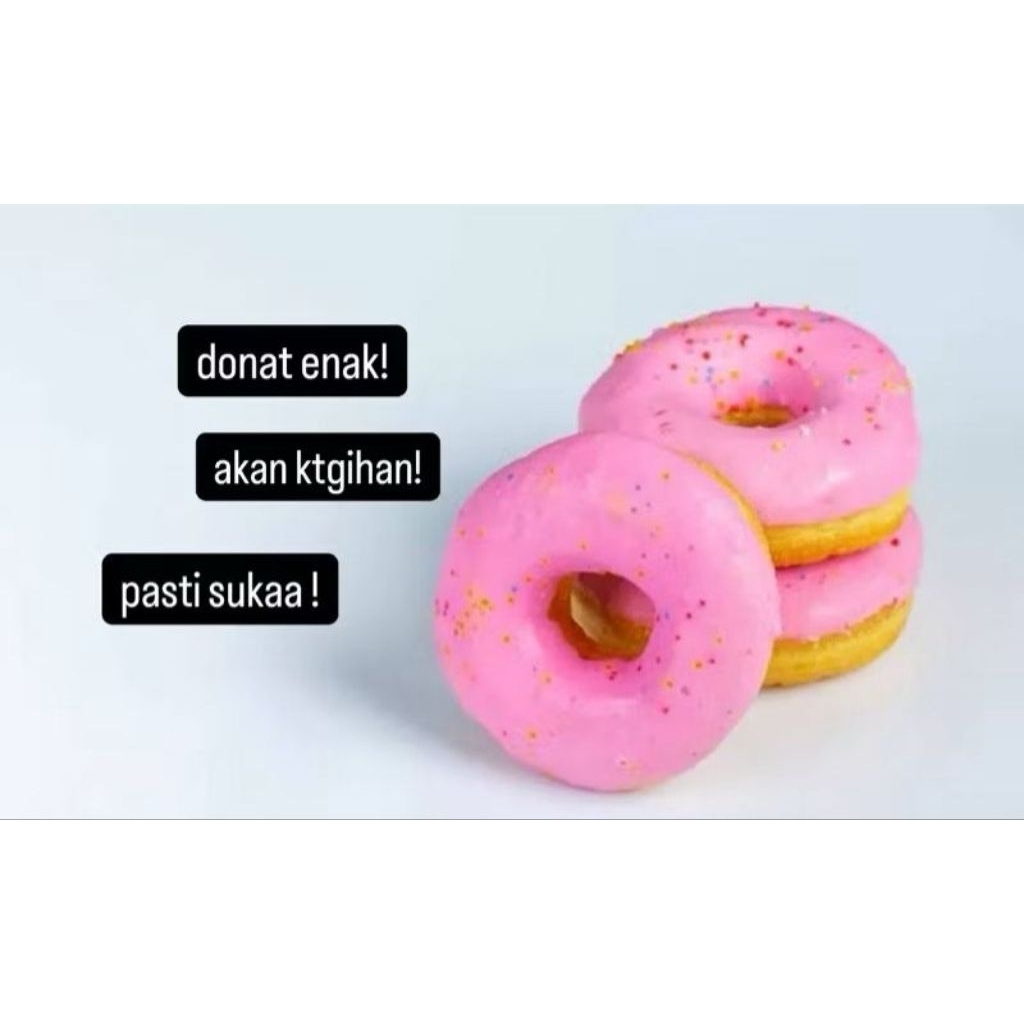 

donat warna pink