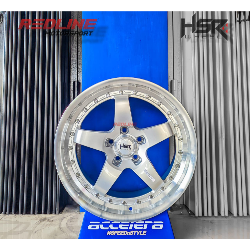 velg mobil celong hsr bob r18 untuk camry,accord,oddysey,mercy dll - black/brz