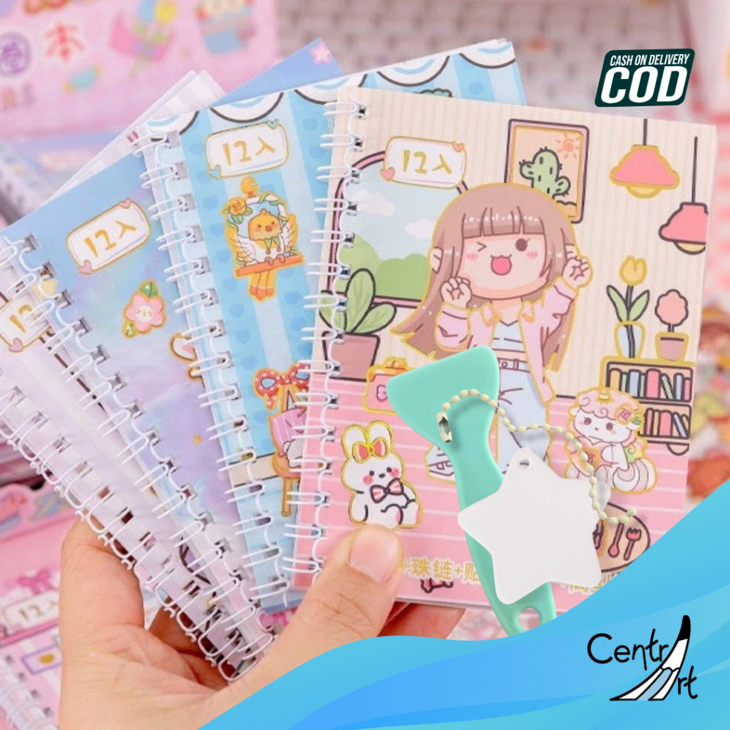 

Spiral Sticker Book Set | Gantungan kunci akrilik deco | Sanrio | Girl