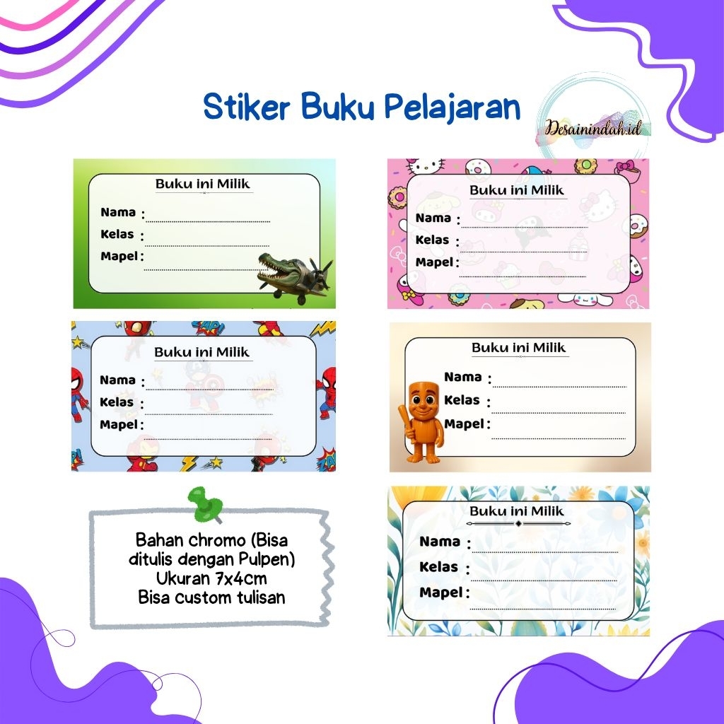 

Siap Kirim Stiker Buku Pelajaran / Stiker Mapel / Stiker Pelajaran