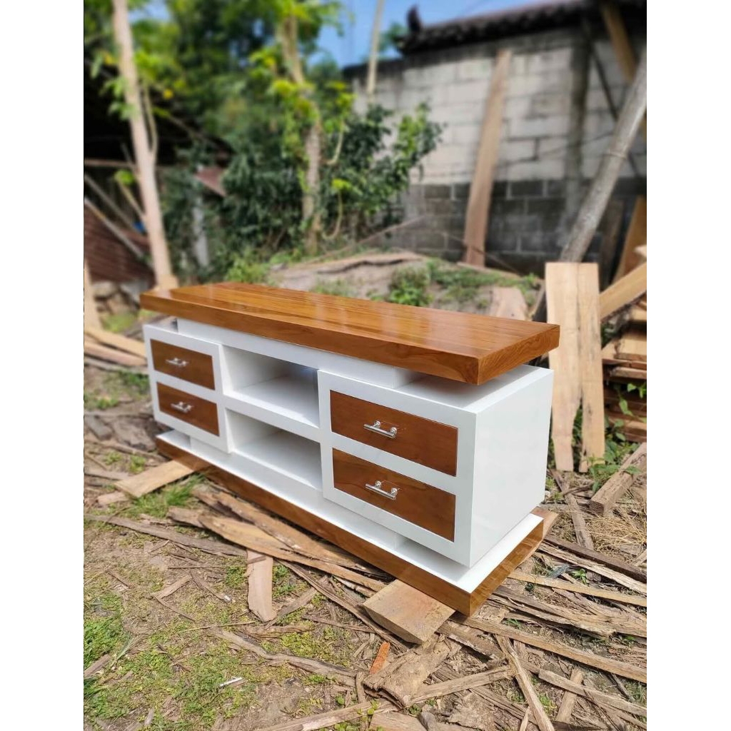 bufet tv minimalis jati MEJA TV KAYU JATI kabinet minimalis
