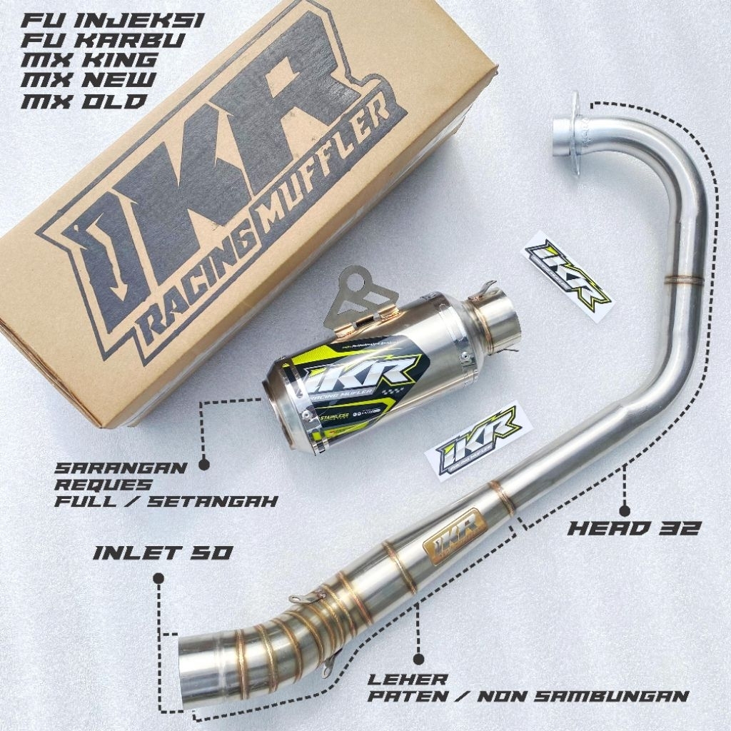 Knalpot Kompetisi FFA MX King MX Old MX New Fu 150-200cc Head 35 IKR RACING MUFFLER