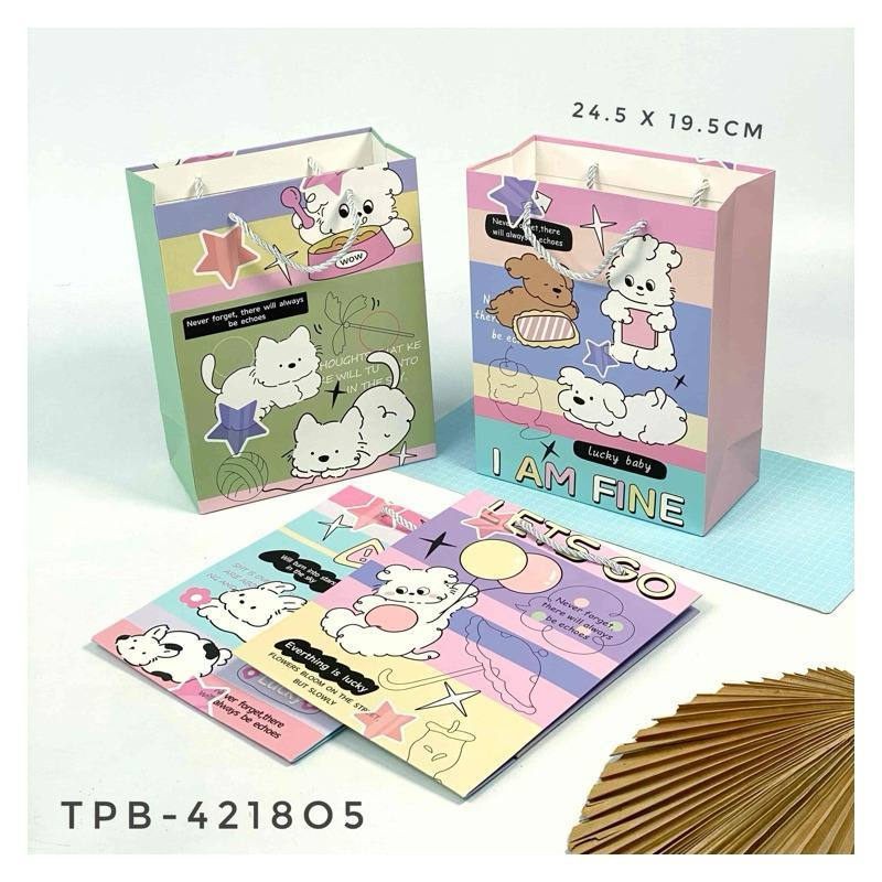 

TPB 4218O5 - ISI 12 PAPERBAG UK 19.5 X 24.5 TALI KUR BERDIRI MTF MIX Q5