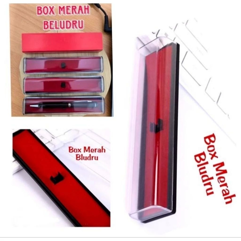

ECER Box Merah Beludru/Box Pen Metal/Box Pena/Souvenir Box Pen/Kotak Pen/Box Pulpen/Tempat Ballpoint/Packaging Pen