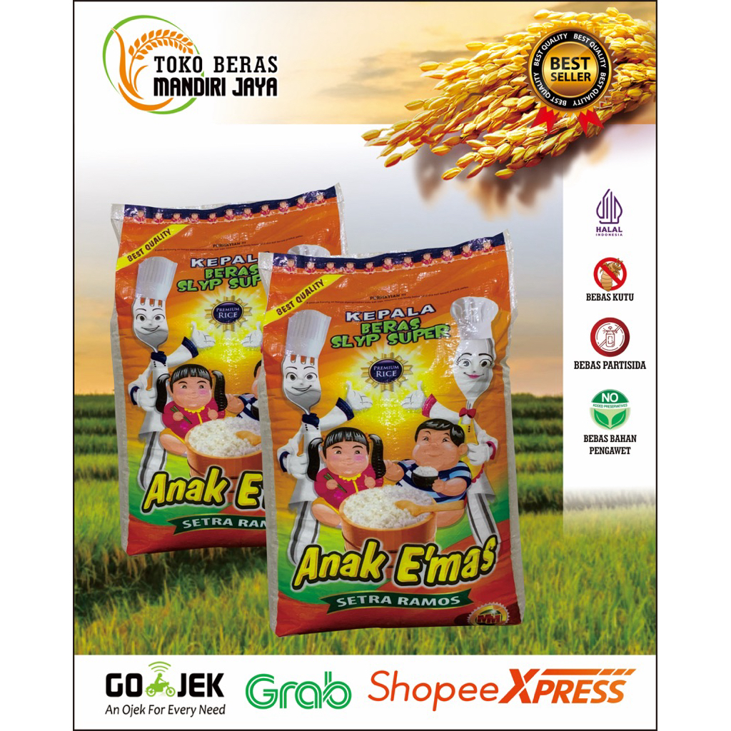 

Beras Anak Emas Tersedia mulai dari 10Kg 20Kg