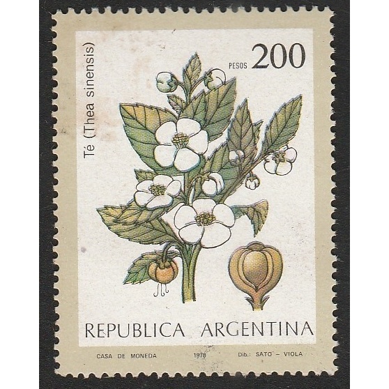 

a 11356 SATU BUAH PRANGKO ARGENTINA NOMINAL 200 PESOS TEMA TANAMAN TE DENGAN KONDISI BELUM ADA CAP