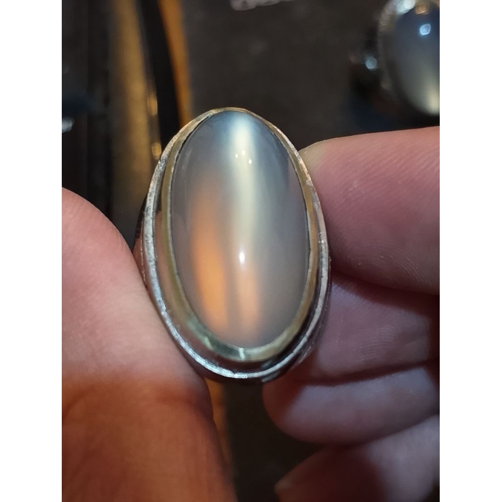 anggur giwang cat eye natural Tali tegas besar mumbul giwang mewah