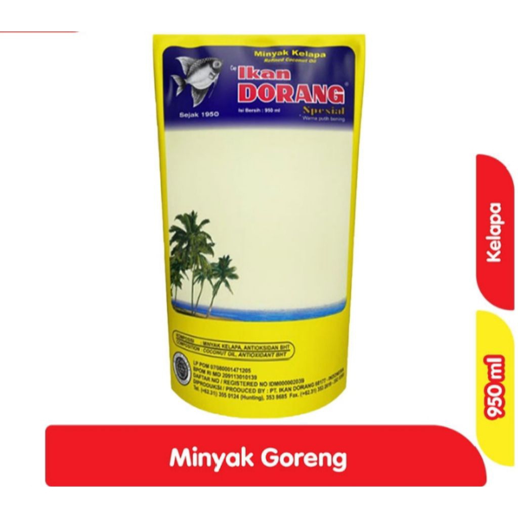 

Ikan Dorang Minyak Kelapa Pouch 950 ml