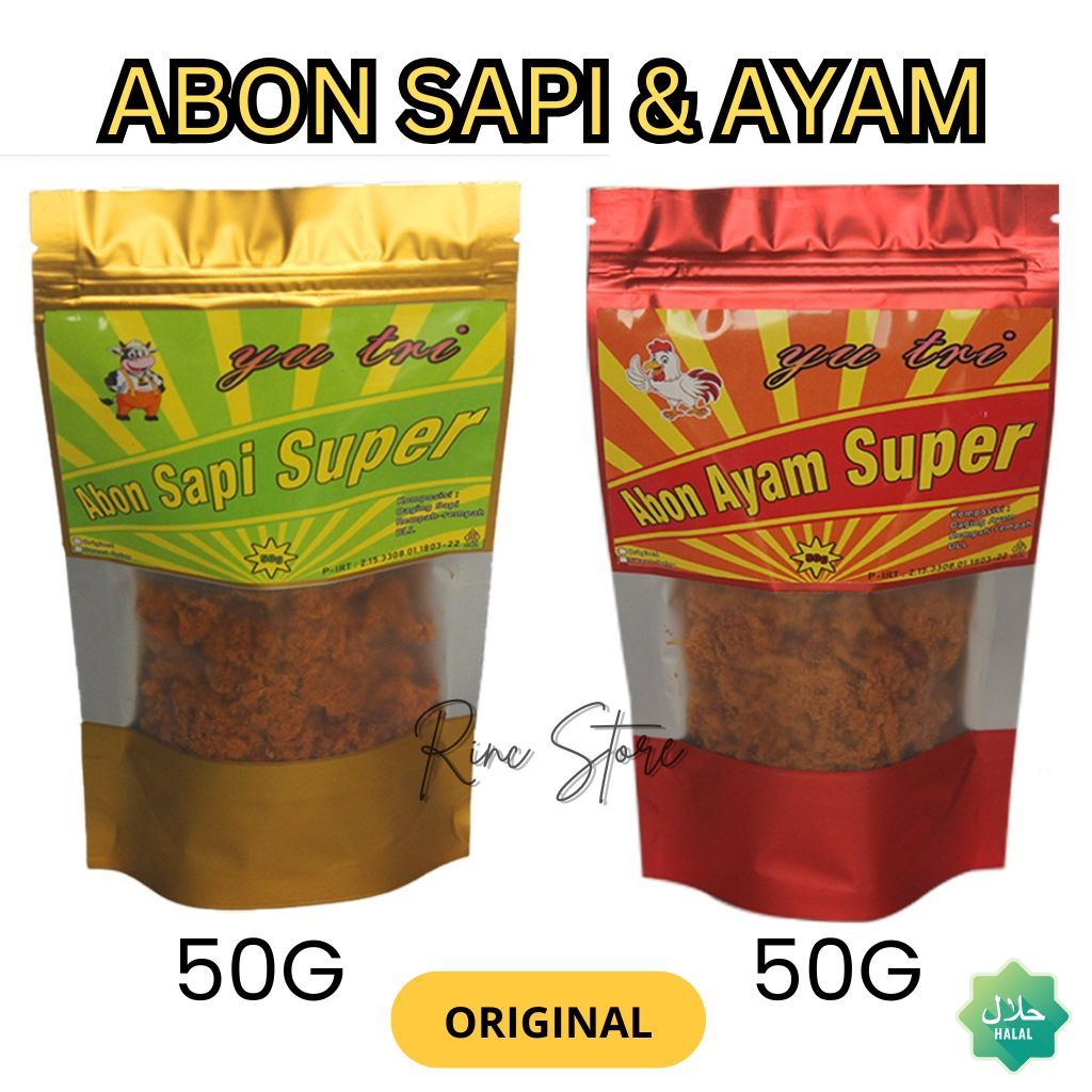 

PAKET ABON AYAM DAN SAPI YU TRI 100 GRAM FRESH MANIS NON MSG TANPA PENGAWET MPASI LAUK CEMILAN HALAL