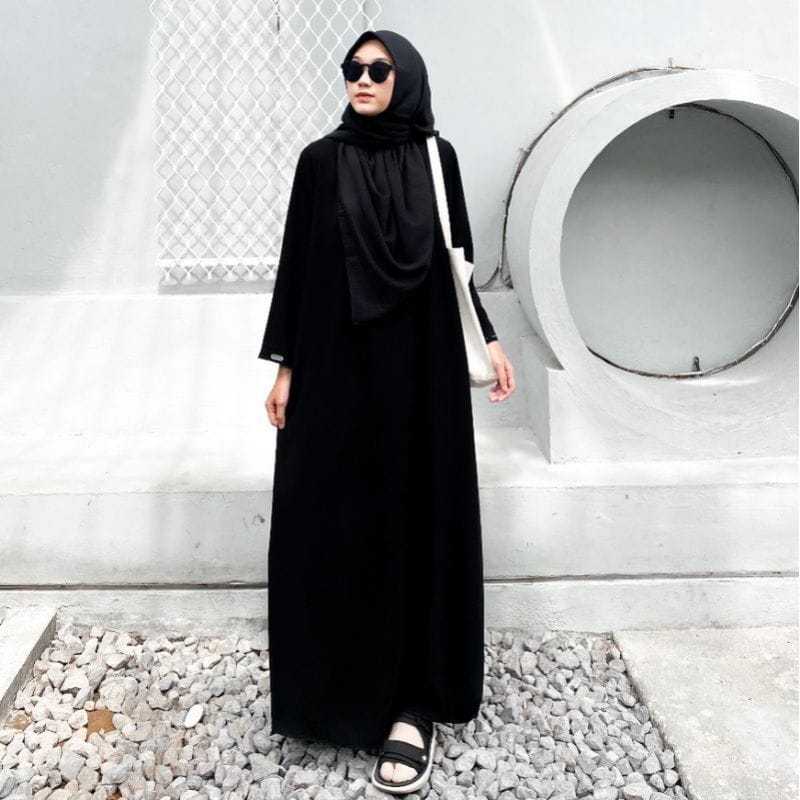 ABAYA TURKEY BASIC POLOS GAMIS POLOS ABAYA SYARI ARAB WOLFIS WANITA TERBARU