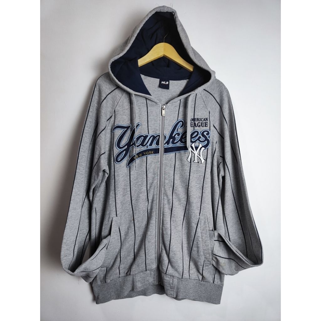 MLB yankes big logo bordir zip hoodie