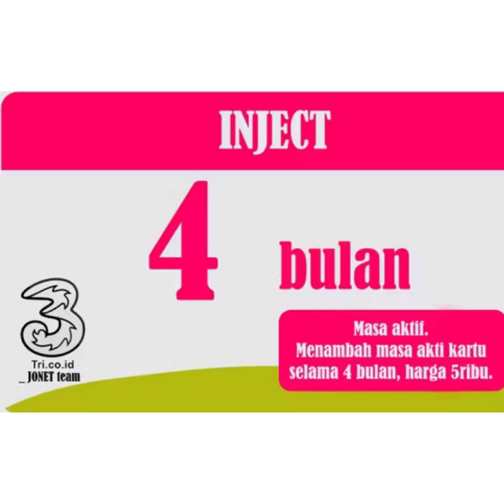 Inject Masa Aktif 3 selama 4 Bulan