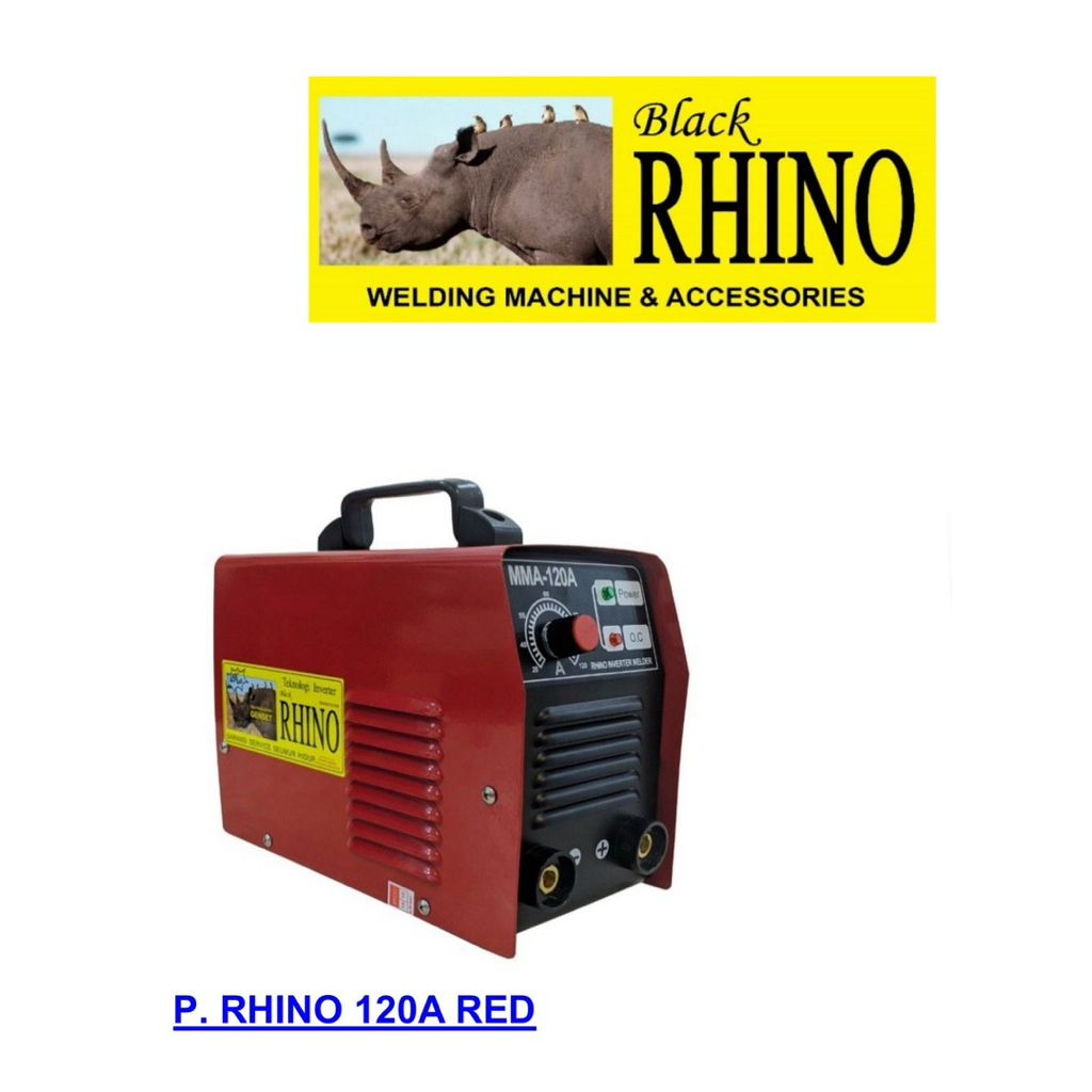 mesin las rhino mma 120A merah 900watt / mesin las branch 120A 450watt