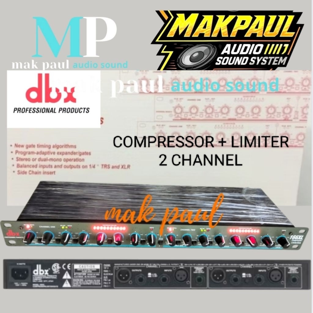 Compresor + Limiter DBX - 166XL 2 chanel anti feadback ORIGINAL