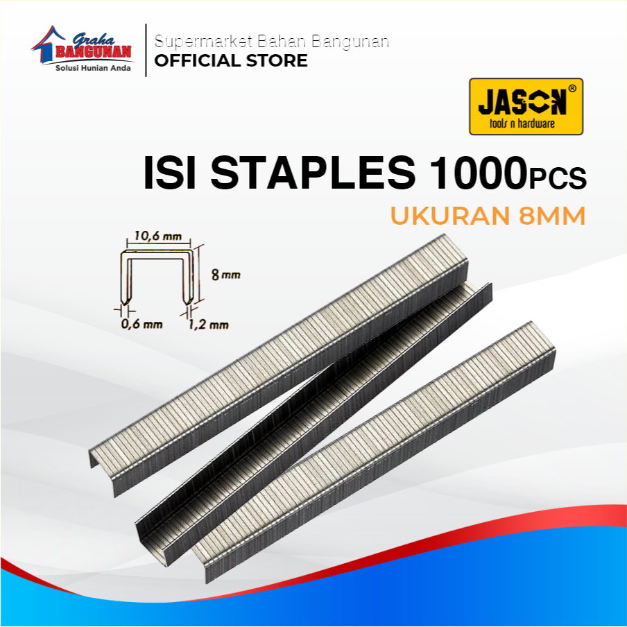 

JASON ISI STAPLES TEMBAK MODEL KOTAK 1000PCS 6 MM & 8 MM