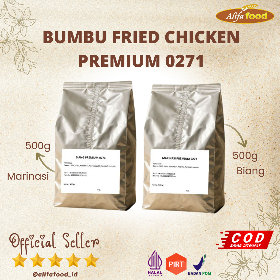 

Bumbu Biang Fried Chicken Premium 0271 Alifafood – Cocok untuk Ayam Goreng Krispi