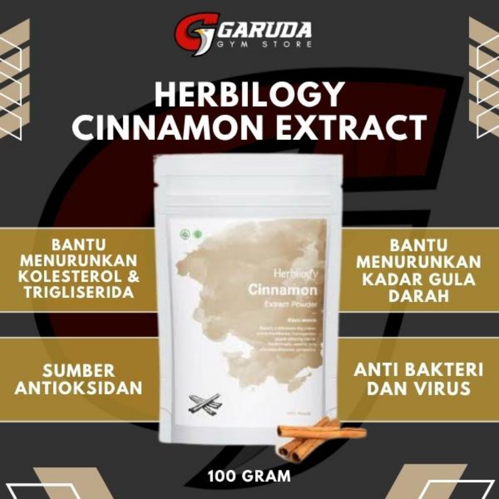 

Herbilogy Extract Organic Cinnamon Powder 100Gram - Kayu Manis Cegah Diabetes