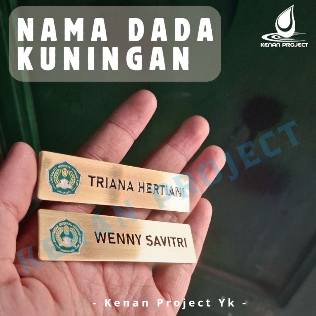 

Nama Dada Grafir / Nama Dada Kuningan / Nama Dada / Name Tag / Nametag