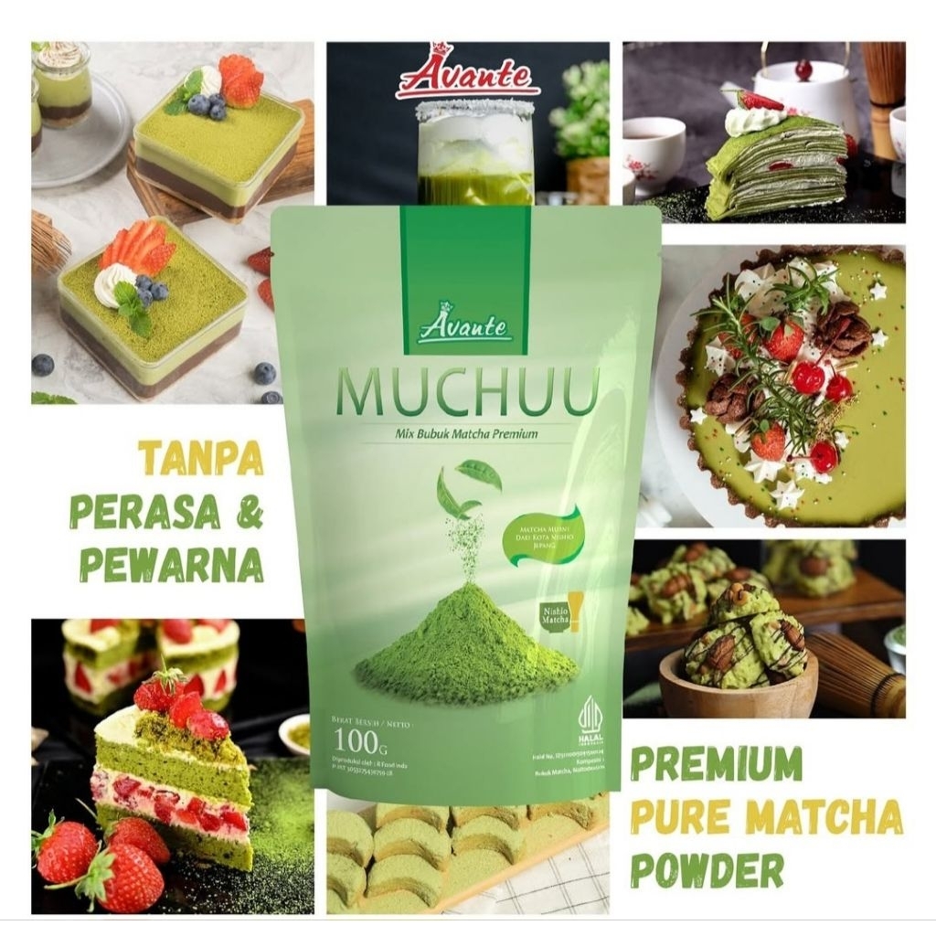 

AVANTE MATCHA MUCHUU 100 GR/ MATCHA POWDER /BUBUK MATCHA