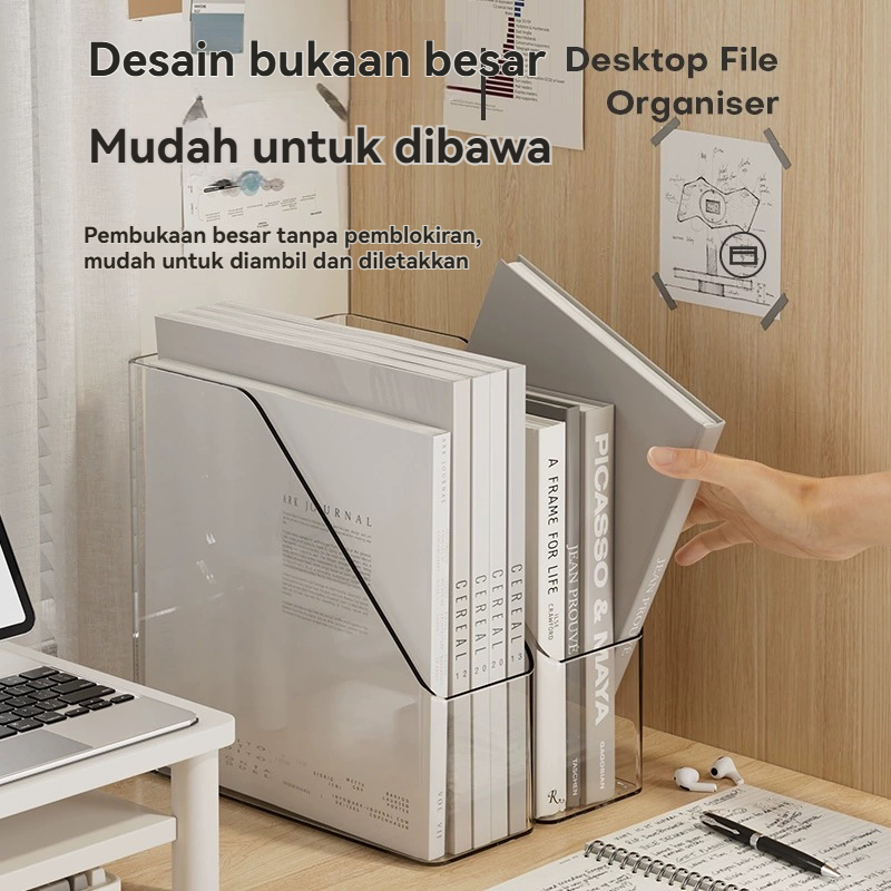 

Oxihom Rak Dokumen Rak Kertas Stationary Rak Susun Rak Meja Stackable Deli File Box / File Tray / File Organizer / Rak Dokumen Rak File Plastik 3/4 Sekat