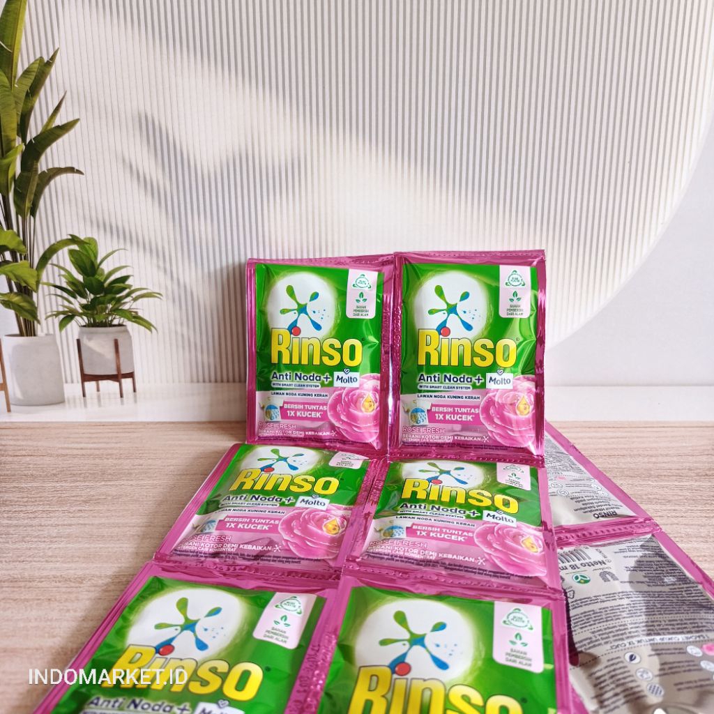 Rinso cair sachet (renteng isi 12 sachet)/rinso detergen liquid/sabun rinso cair / Rinso renteng