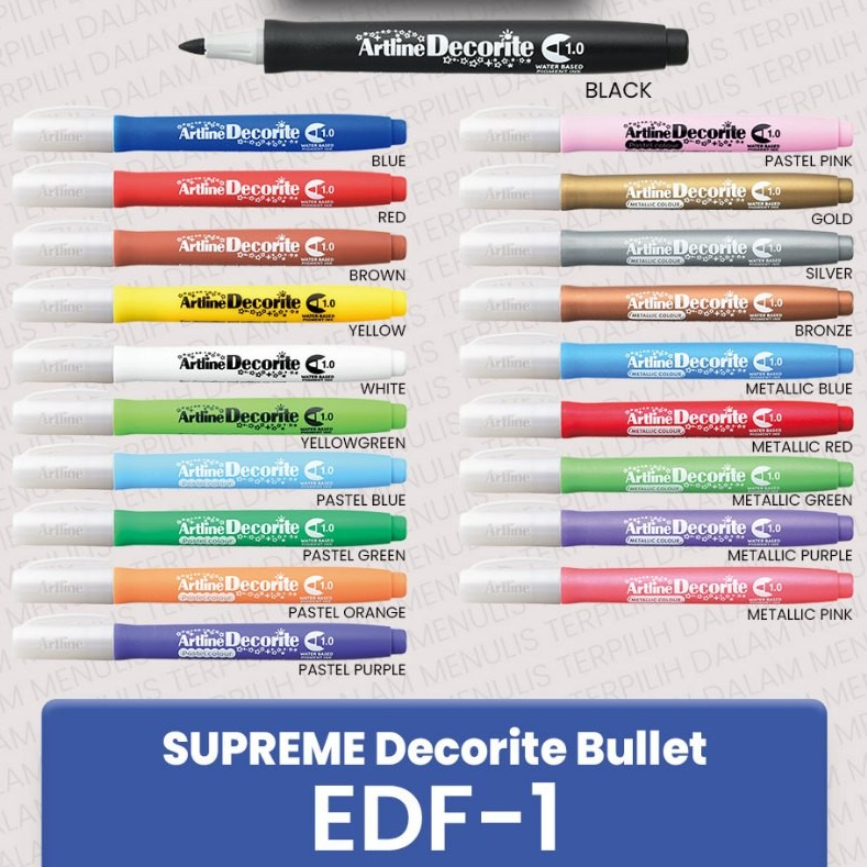 

ARTLINE Spidol Supreme Decorite Bullet Nib Marker EDF-1