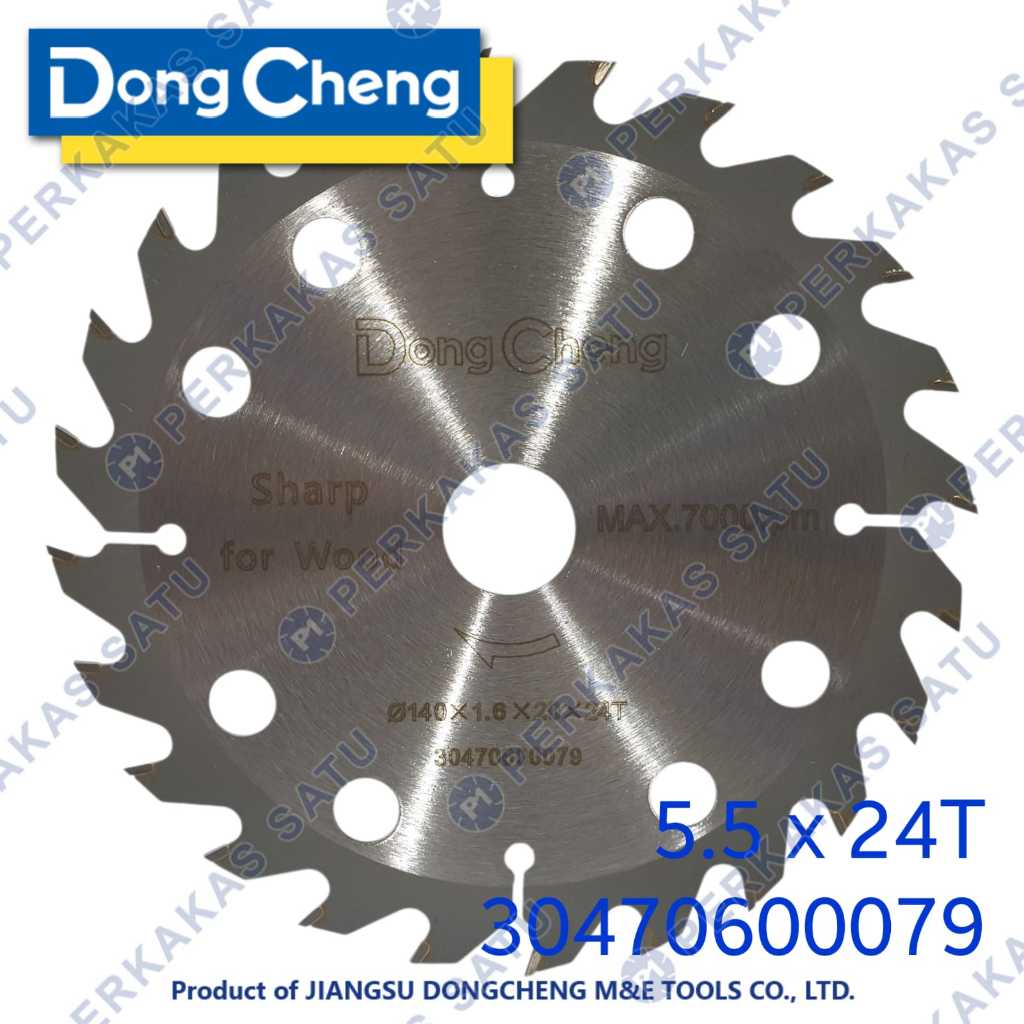 MATA CIRCULAR SAW BLADE 5.5" X 24T DONGCHENG TCT SAW BLADE WOOD ATB 5.5 INCH INCI POTONG KAYU