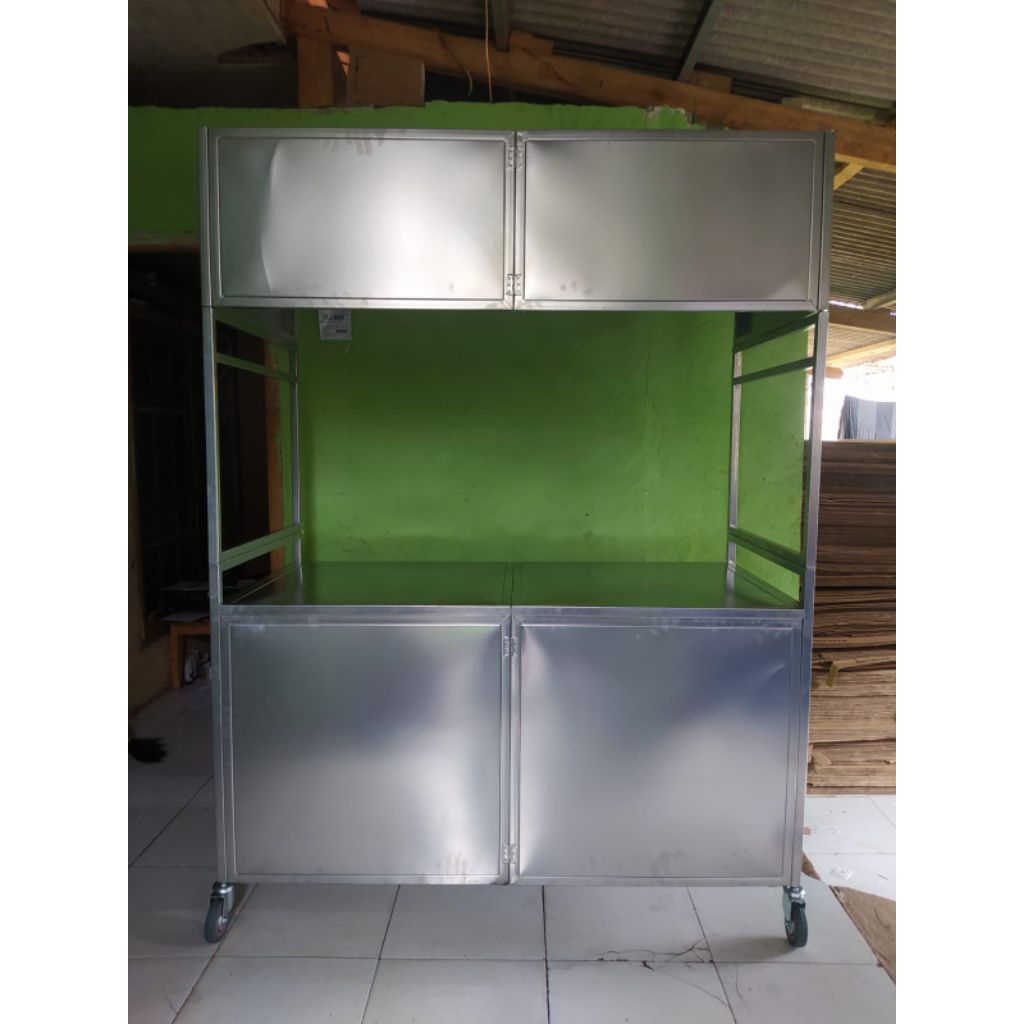 booth portabel/gerobak lipat Dorong/grobak dagang/meja kompor lipat serbaguna