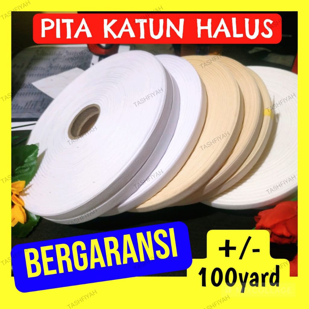 

Label Katun Polos Pita cotton Putih 1 cm 2cm 3cm per roll